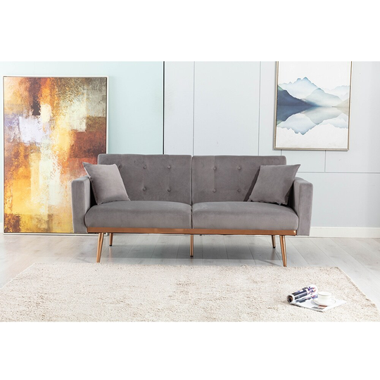 Modern Velvet Sofa , Accent sofa .loveseat sofa with 2 pillows