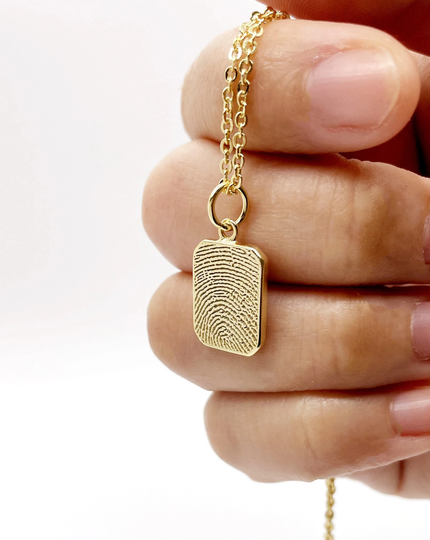 Custom Fingerprint Necklace/Birthflower Necklace/New Mom Gift/Minimalists Necklace/Gift For Bridesmaid/Necklace Her