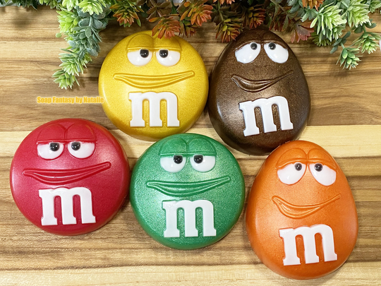 M&m's Candy Soap-Multi Colored Button Shaped Soap-Round Soap-Ovoid Soap