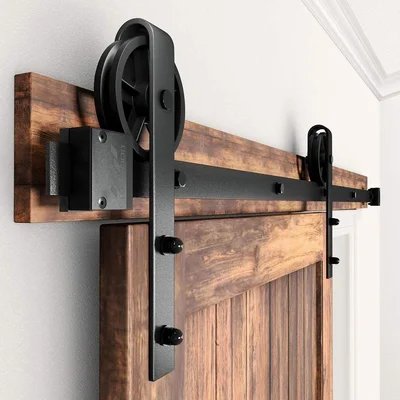 LAZ Sliding Standard Single Barn Door Hardware Kit