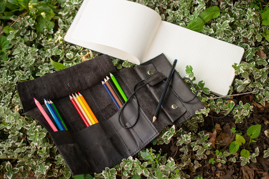 Personalized Tool Case, Leather Artist Pencil Organizer, Organize, Wrap, School Crayon Holder, Gift For Artists