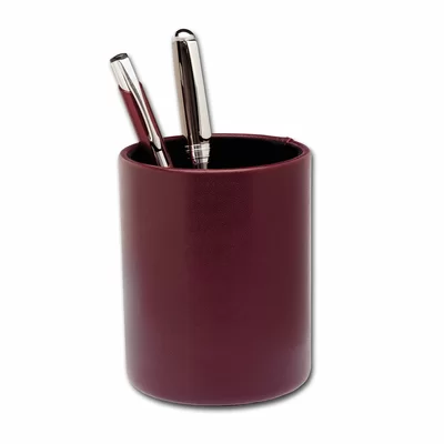 7000 Series Contemporary Leather Pencil Cup in Burgundy