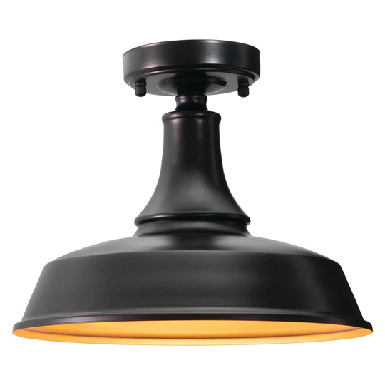 Vaxcel Lighting Dorado Single Light 12" Wide Semi-Flush Dome Ceiling