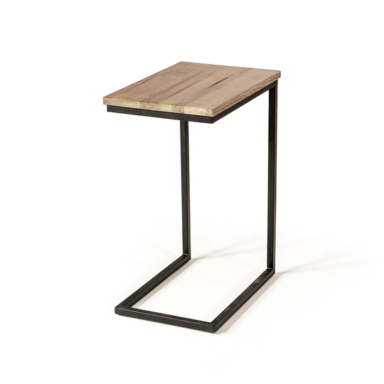 Modrest Turner Aged Oak C Shape Side Table