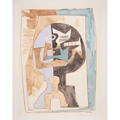 Gueridon Et Guitare by - Painting on