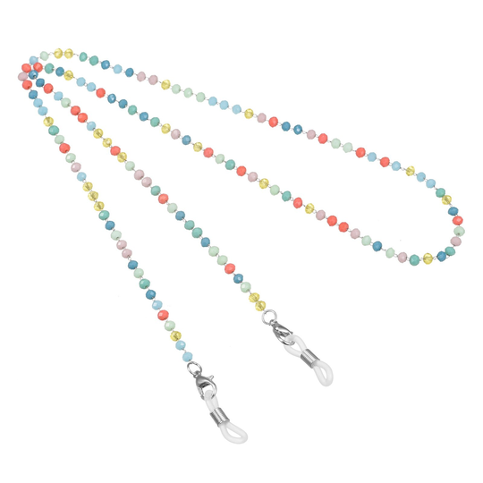 26" Beaded Eyeglass Chain Sunglasses Holder Eyewear Retainer Chain, Light Colors - Light Colors