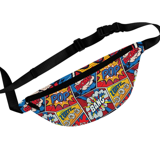 Retro Pop Art Fanny Pack, Cartoon Quote Bag, Small Waist Bag, Vintage Inspired Style Pack, Bubble Pack