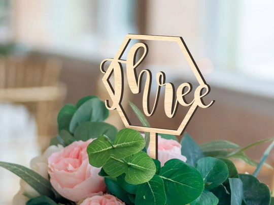 Wedding Table Numbers Template Rustic Wood Wooden