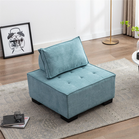Accent Sofa Couches Living Room Sofa with Solid Wood Legs Mint Green