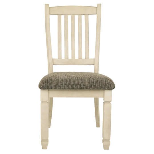 Antique White Finish Dining UPH Side Chair Set of 2