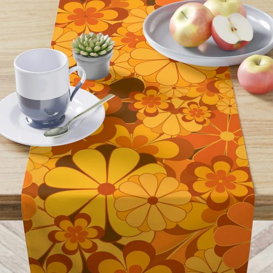 Retro Floral Table Runner