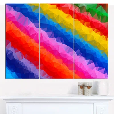 'Multi-Color Polygonal Pencils' Graphic Art Print Multi-Piece Image on Canvas
