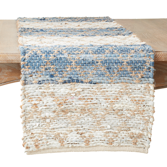 Diamond Stripe Chindi Design Table Runner - 16"x72"