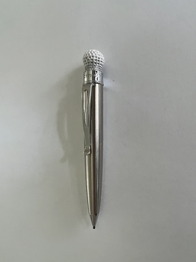 Retro 51 Tornado Mechanical Pencil Golf Ball Top Gift For Golfer Silver Small