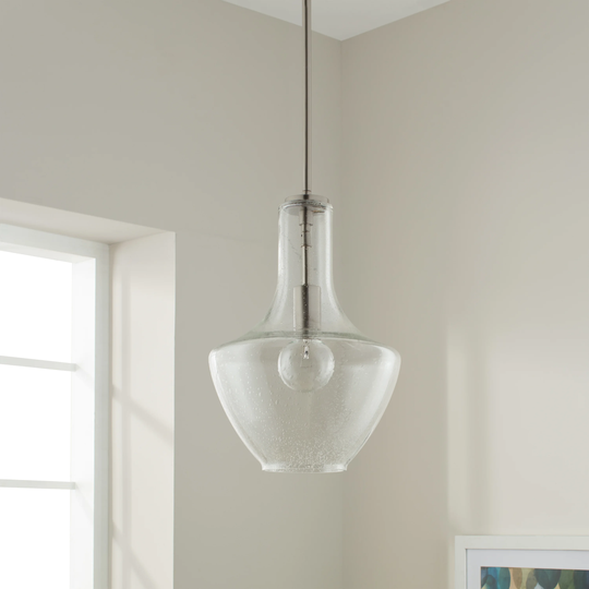 Kichler Lighting Everly Collection 1-light Brushed Nickel Pendant 10.5 inch Diameter
