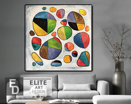 Abstract Colorful Paintings On Canvas Bubble Thick Painting Oil Expressionism Art Contemporary Wall For Living Room
