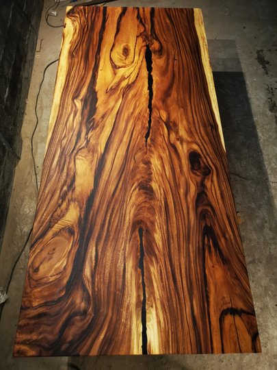 Acacia Dining Table, Wood Live Edge Living Room Furniture, Farmhouse Table, Home & Office Decor, Rustic