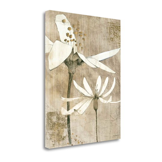 "Pencil Florals II" By Avery Tillmon, Fine Art Giclee Print on Gallery Wrap Canvas, Ready to Hang