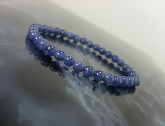 Natural Tanzanite Bracelet 5mm, Blue Gemstone Bracelet, Handmade Women Men Beaded December Birthstone + Gift Box