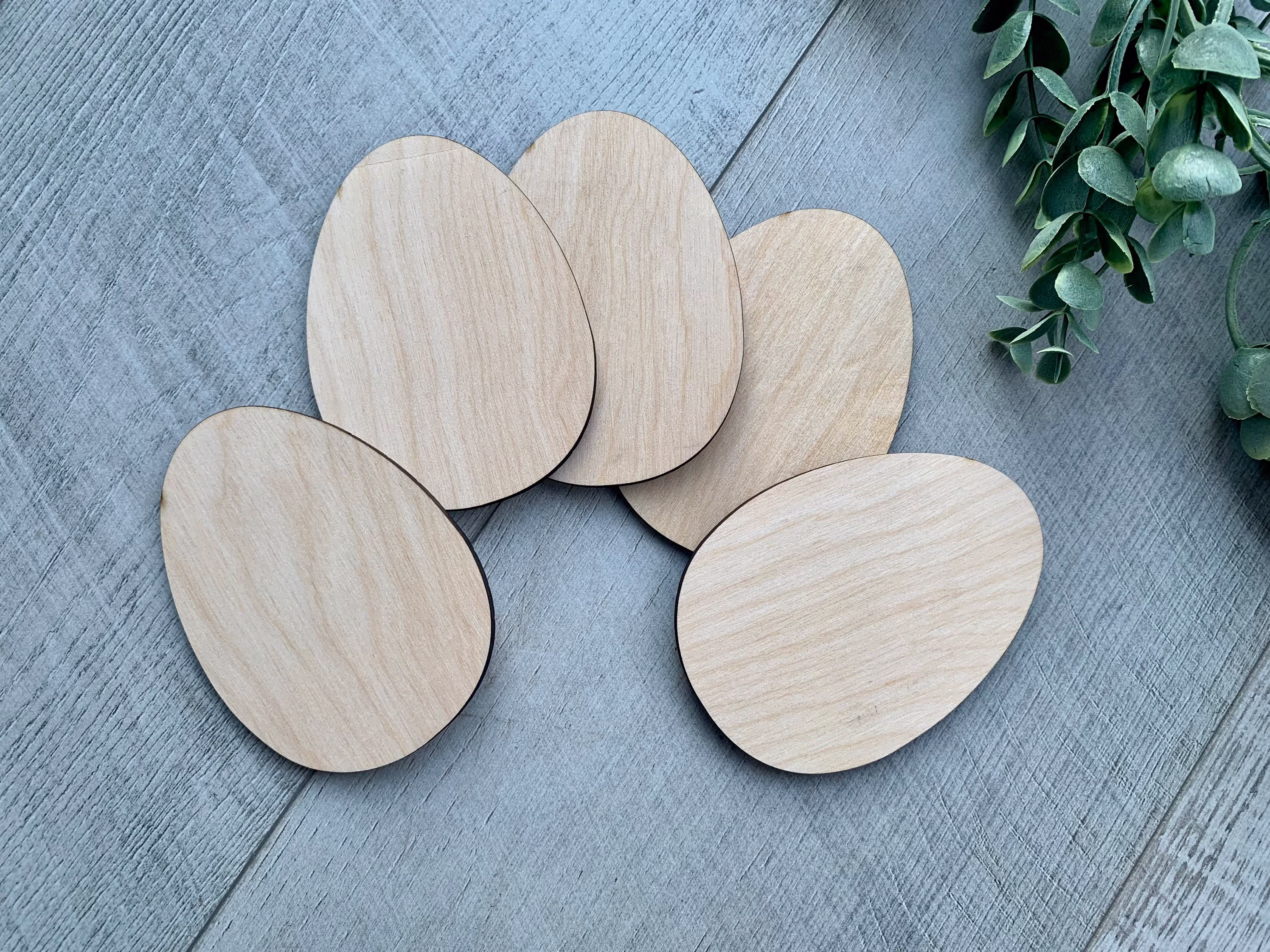 Unfinished Wood Easter Egg Diy Craft Blanks