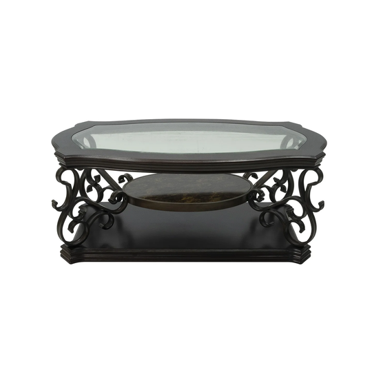 Cocktail Table powder coat finish metal legs