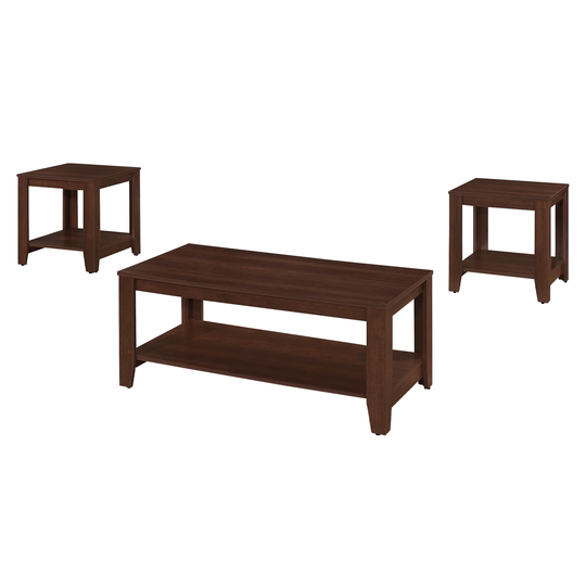 HomeRoots 60.5" Cherry Table 3pcs Set - 60.5 x 82 x 57