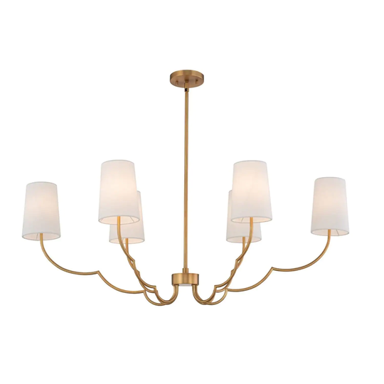 Kalco Sophia 6-Light Kitchen Island Light in New Brass