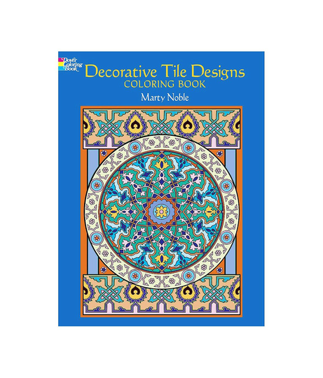 Decorative Tile Designs Coloring Book - New Intricate Designs, Kaleidoscope, Elegant Floral, Adult Fun