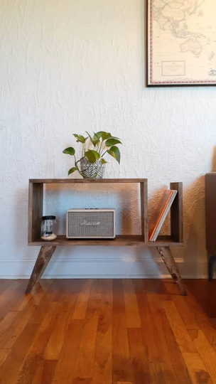 Midcentury Modern Magazine Side Table