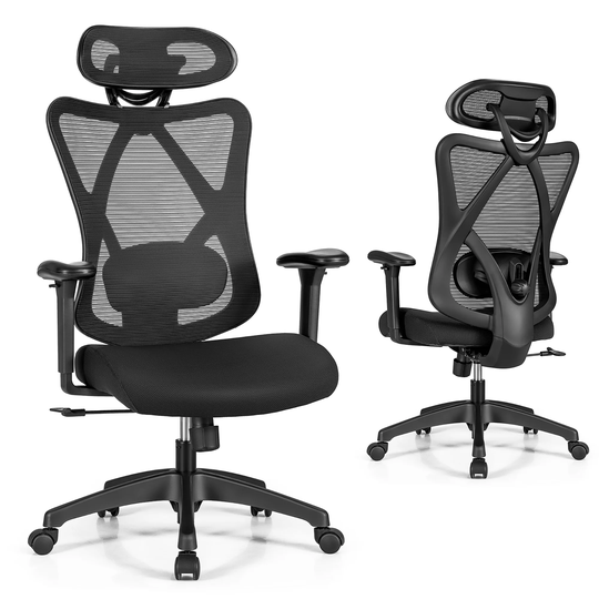 Costway Ergonomic High Back Mesh Office Chair w/ Adjustable Lumbar - See Details