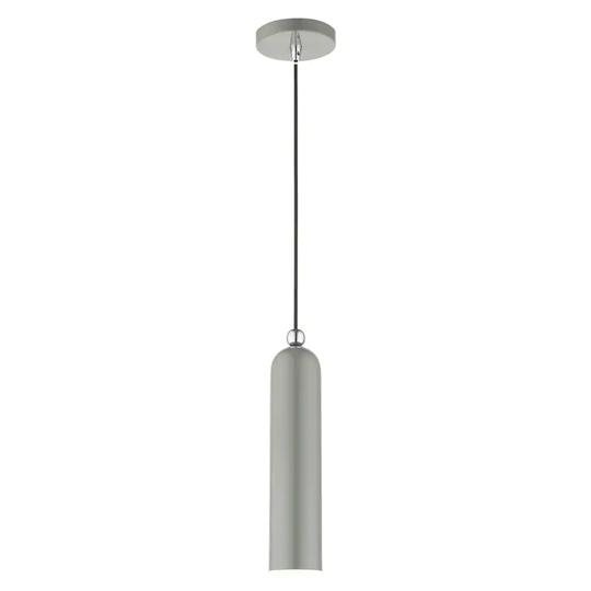1 Lt Shiny Light Gray Pendant - light gray - light gray