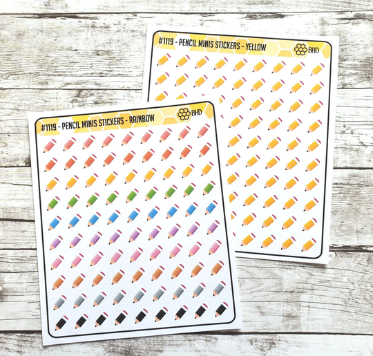 Pencil Minis Stickers | Set Of 90 Item #1119