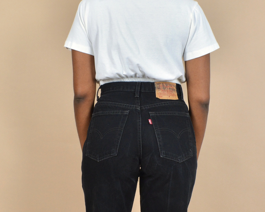 Levi's 550 Size 29 Black Vintage Denim Jeans