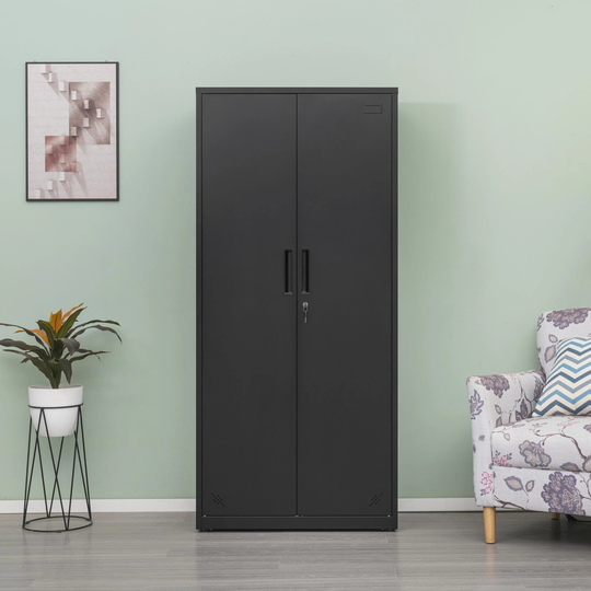 High Storage Locker Cabinet with 4 Shelves and Adjustable Feet
