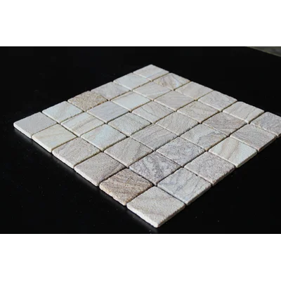 12" x 12" Sandstone Grid Mosaic Wall & Floor Tile