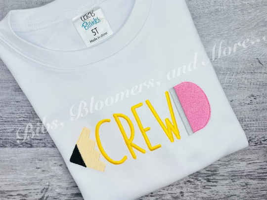 Name Pencil Back To School Embroidered T-Shirt, Personalized Shirt, Shirt