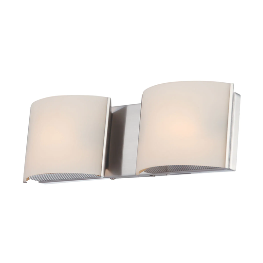 Alico Pandora Chrome and White Opal Glass 2-light Vanity