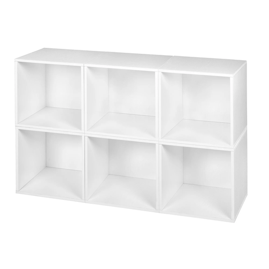 Noble Connect Storage Set - 6 Cubes- White Wood Grain