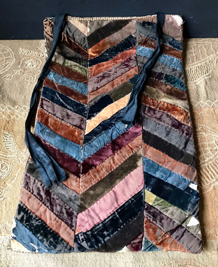 Antique Pieced Velvet Chair Cover, Pennsylvania