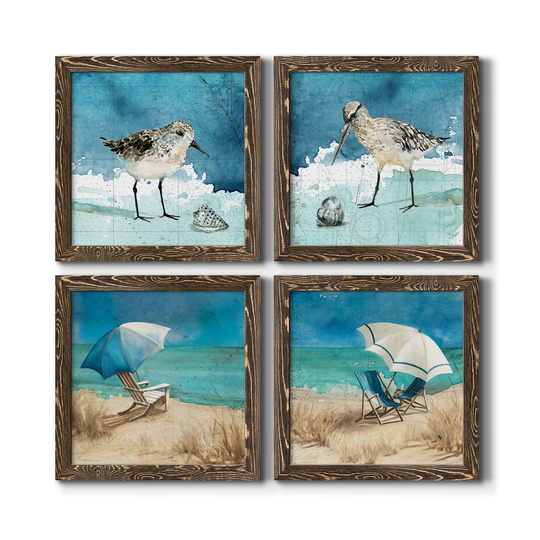 Bay Shore Sandpiper I-Premium Framed Canvas - Ready to Hang - Multi-Color