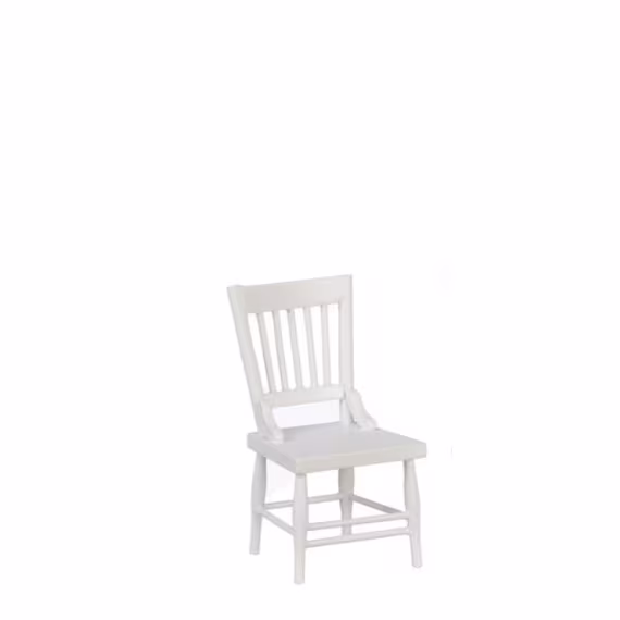 112 Dollhouse Miniature Rs Chair Turned Leg/White/ Az T2684