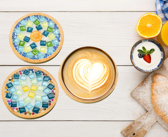 Mosaic Coaster Craft Kits For Adults, Mosaic Kit, Stained Glass Art Diy Kit, Coloured Tableware, Team Kit, Diy Kid, Diy Gifts