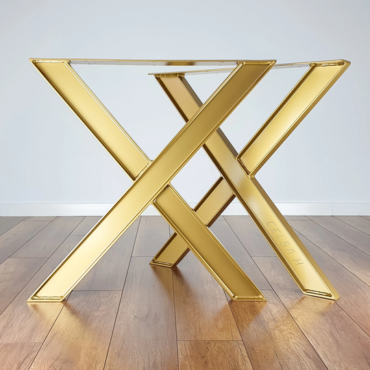 Metal Dining Table Legs | Set Of 2. Industrial Steel For Or Desk. Base. X Shape Metal Frame
