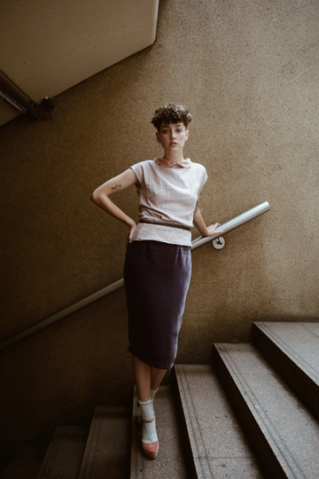 Sale - Love Me Or Leave Pencil Skirt in Amethyst Silk Velvet