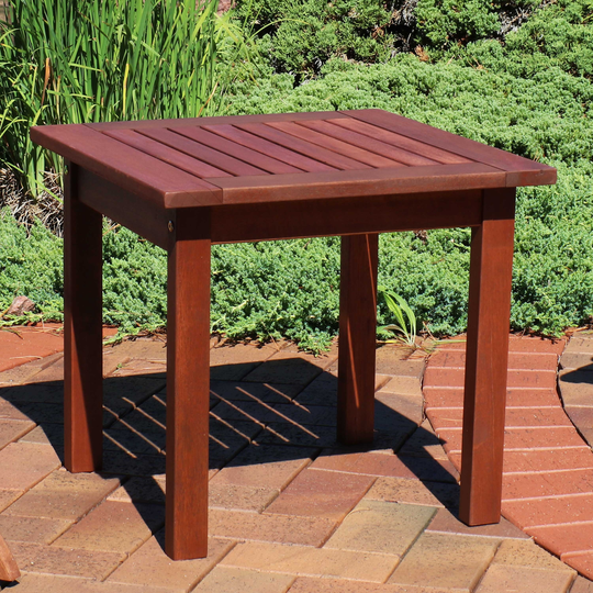 Sunnydaze Meranti Wood Side Table