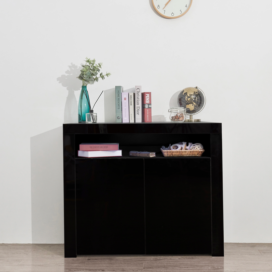 Sideboard Storage Cabinet with LED Light, 2 Doors