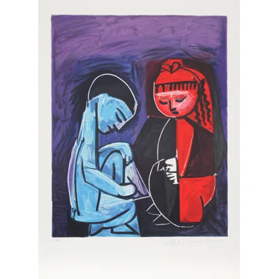 Deux Enfants Claude Et Paloma by Pablo Picasso - Unframed Print