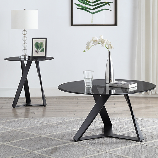 Furniture of America Scort Grey 2-piece 36-inch Coffee Table Set