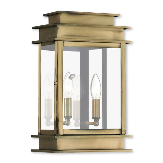 Livex Lighting Princeton Antique Brass 2-light Outdoor Wall Lantern