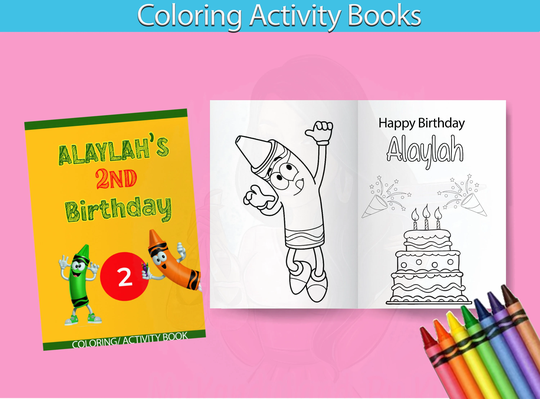 Personalized Kids Coloring Activity Book